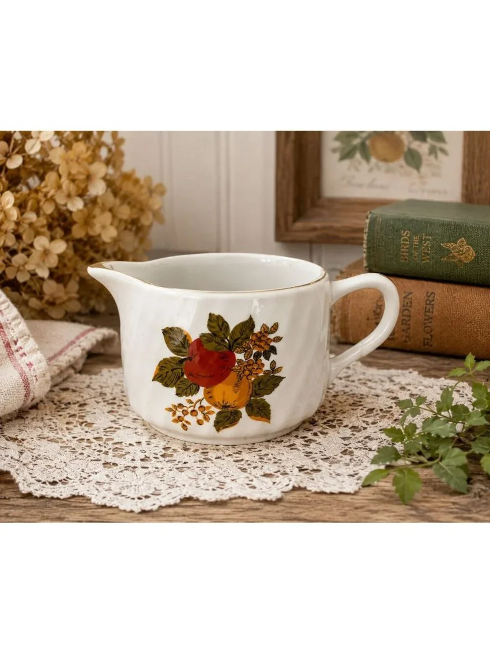 Enoch Wedgwood English Harvest Creamer Pitcher Vintage England Ironstone 5.5